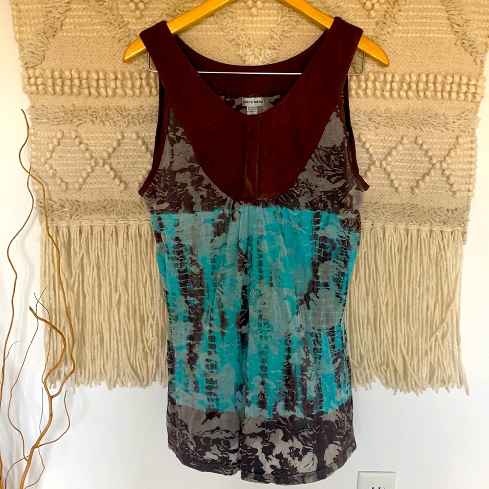 Ash & Sara Tie-dye sleeveless T-shirt